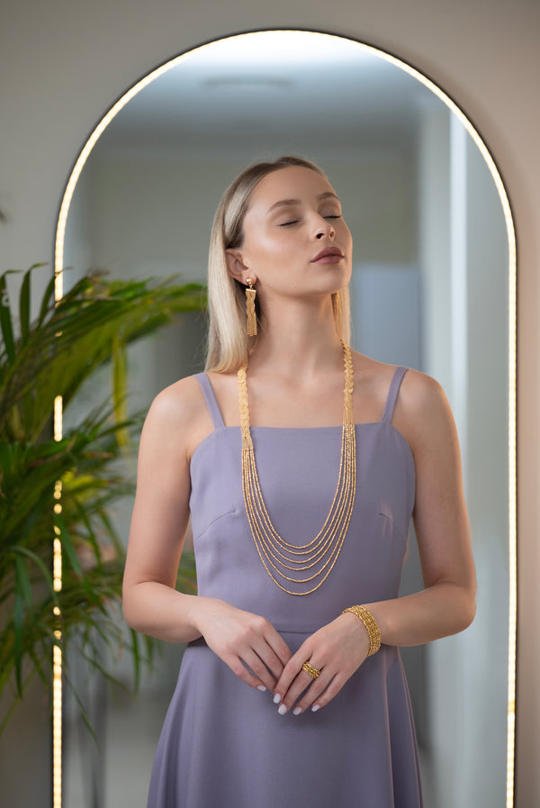 Traditional majdoule long necklace