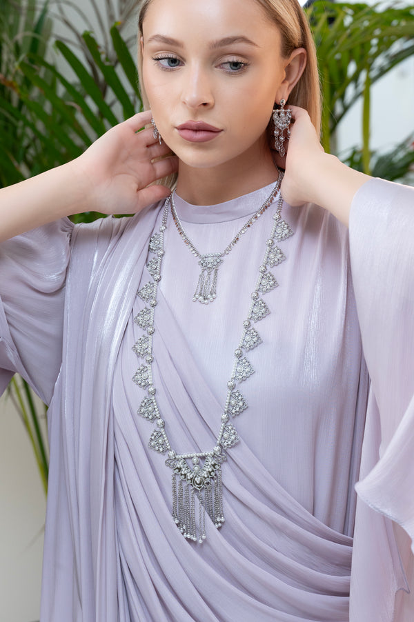 Traditional triangle long necklace