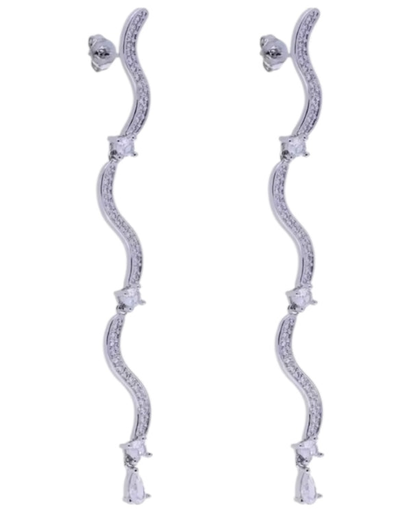 Wavy long earring