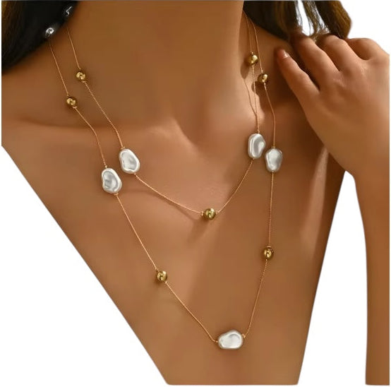 Pearl long necklace