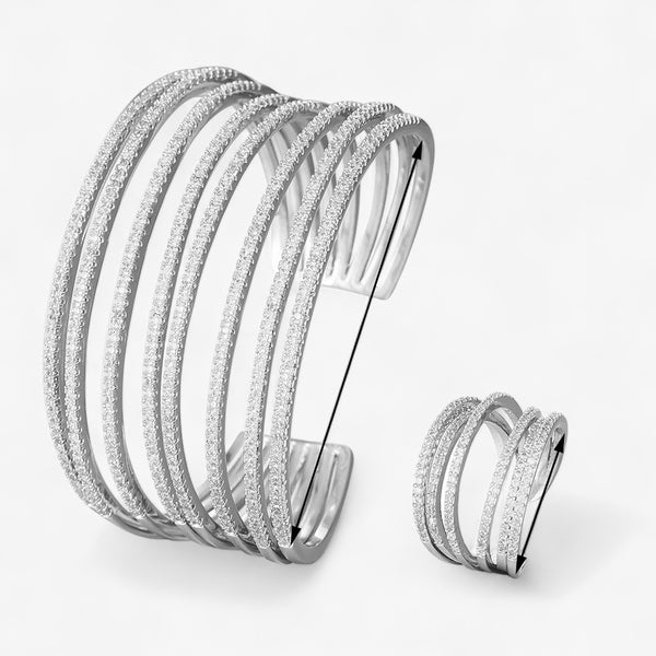 spiral bracelet silver color with ring