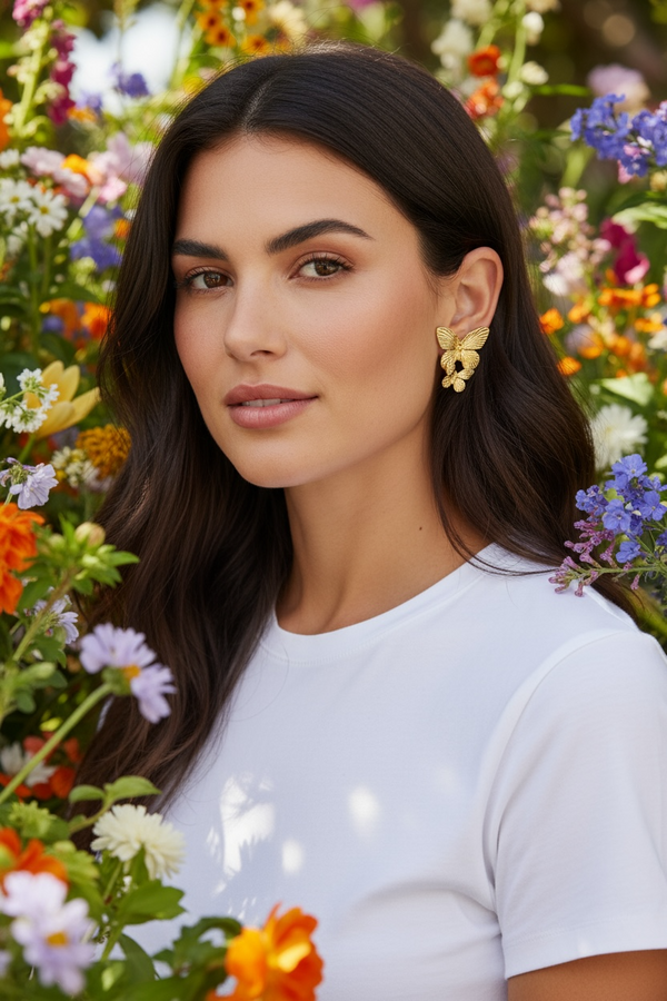 Double butterfly earring