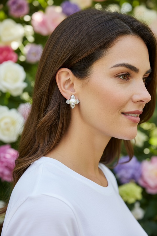 حلق لؤلؤ زهرة