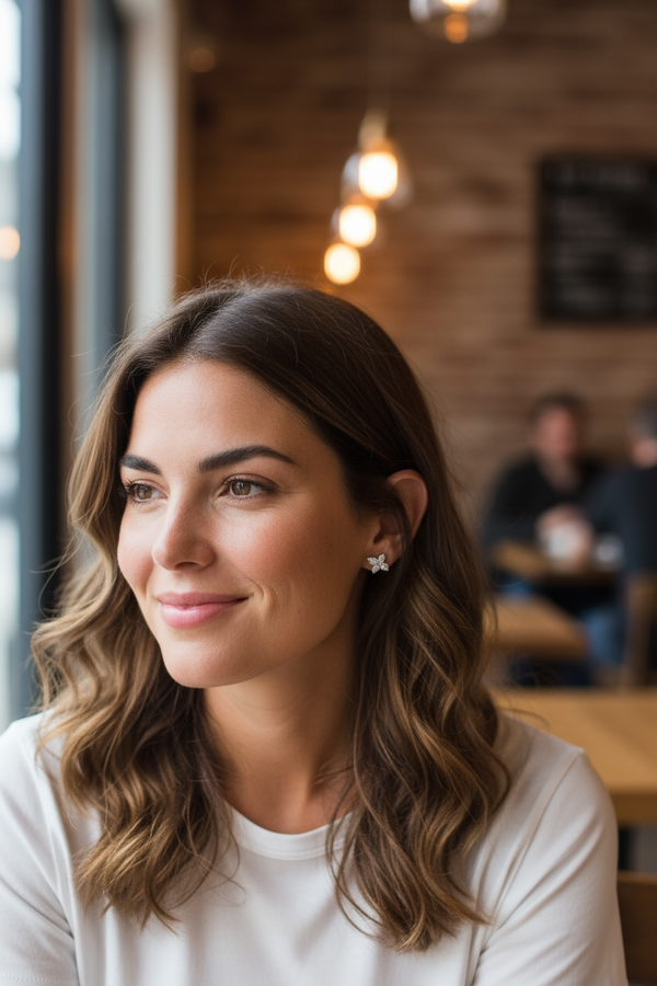 Mini plumeria earring